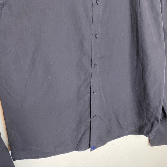 Untuckit Black Button Up Dress Shirt with French Cuffs Size X-Large - Picture 10 of 12